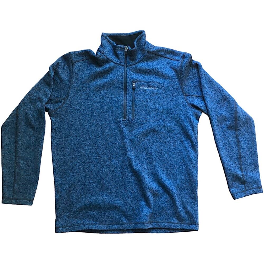 Eddie Bauer Blue Half Zip Pullover Sweater - Men's Large